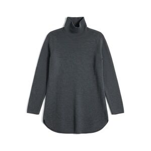 EILEEN FISHER Charcoal Gray Merino Wool Turtleneck Tunic Sweater S P